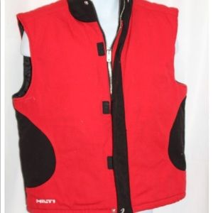 Men’s Hilti canvas quilted lined construction vest